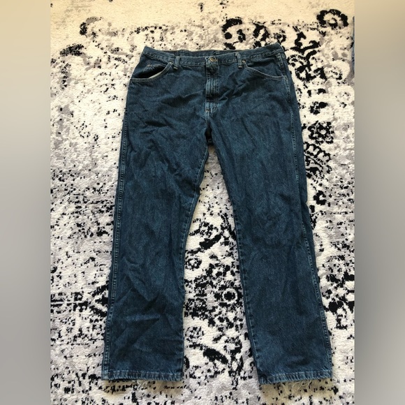 blue wash baggy wrangler jeans - Picture 1 of 4